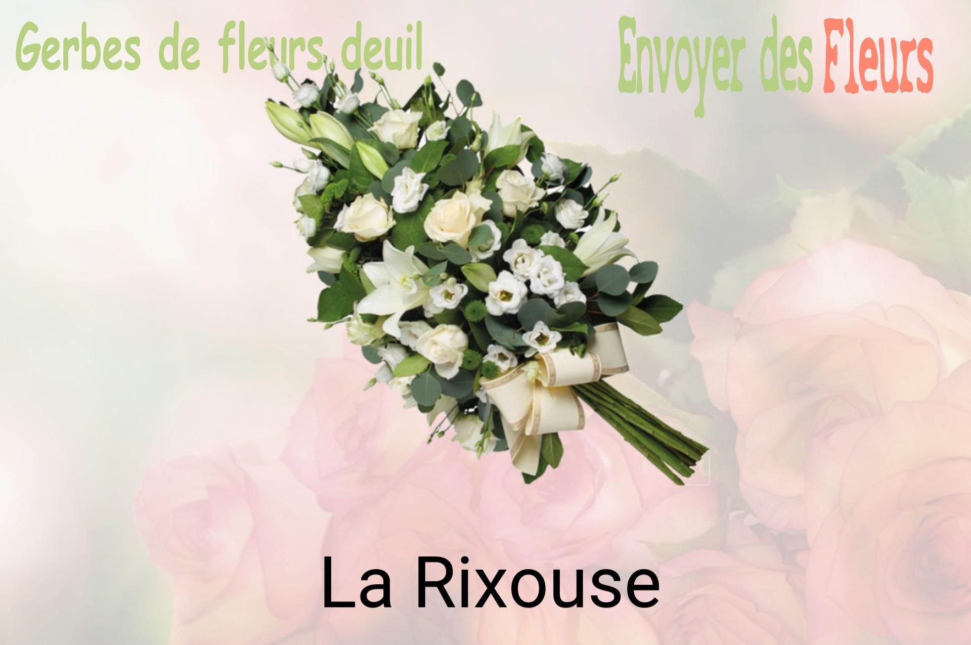 Gerbe de fleurs de deuil livrée à La Rixouse